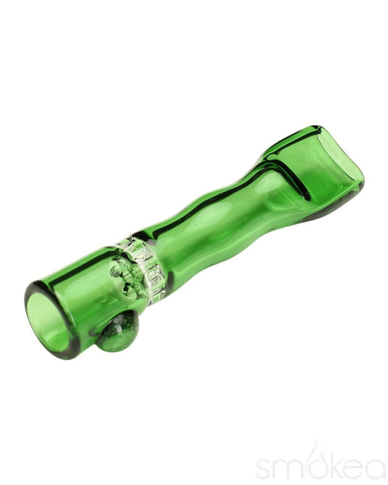 Blazing Blue Glass Honeycomb Screen Chillum Pipe