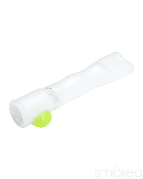 Blazing Blue Glass Honeycomb Screen Chillum Pipe