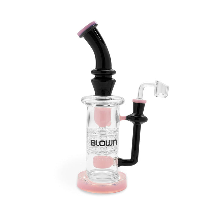 BLOWN Glass Goods ZETA 12in Rig w/ 5-Stack Plate Perc + Recycler & Drum Perc