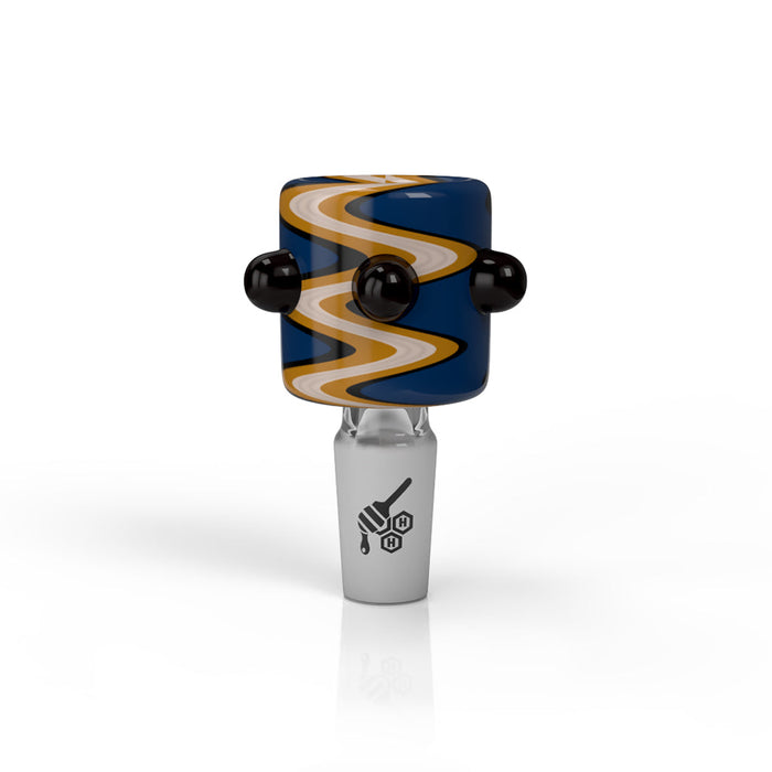 CYLINDER ZIG ZAG STRIPPED FLOWER BOWL PIECES