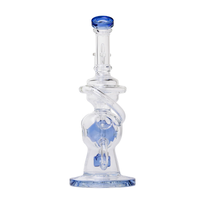 Human Grade 10" Swiss Rig Glass Recycler Water Pipe