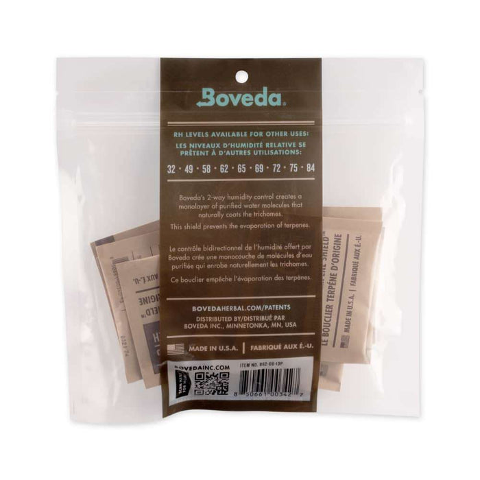 Boveda Humidity Pack – 62% - 8g – 10ct