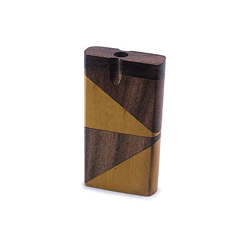 Handmade Wooden Two-Shade Dugout w/ One Hitter: A Mighty Smoking Accessory