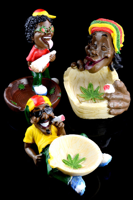 Rasta Resin Ashtray – 4″