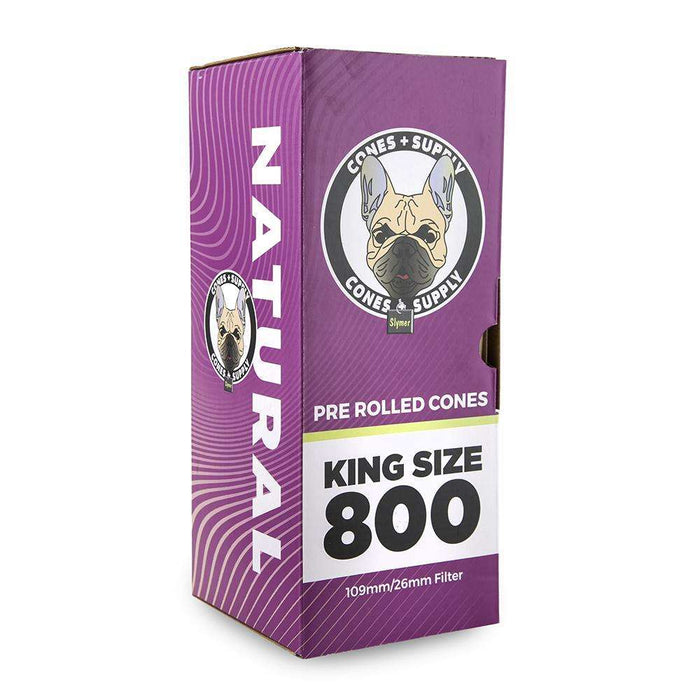 Cones + Supply Natural Brown 109mm King Size - 800ct