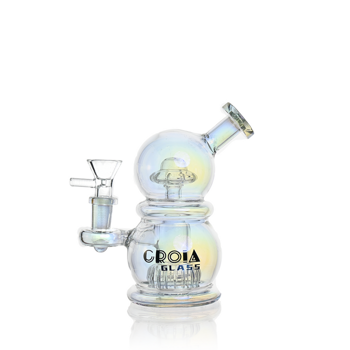 6" Mini Egg Dab Rig with Crown Perc | Croia Glass