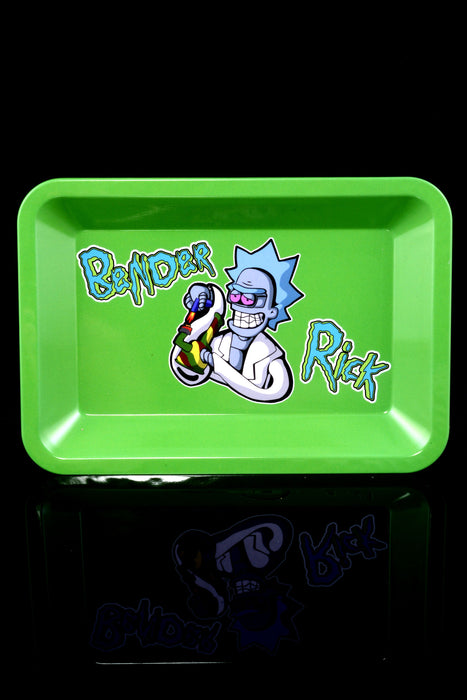 Small Art Metal Rolling Tray – 7″ × 5″ – Select Design