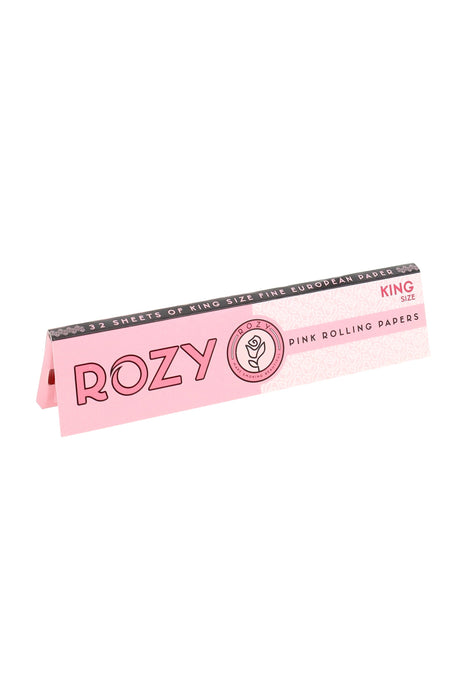 ROZY Pink King Size Rolling Papers – 32 Leaves – 24-Count Display