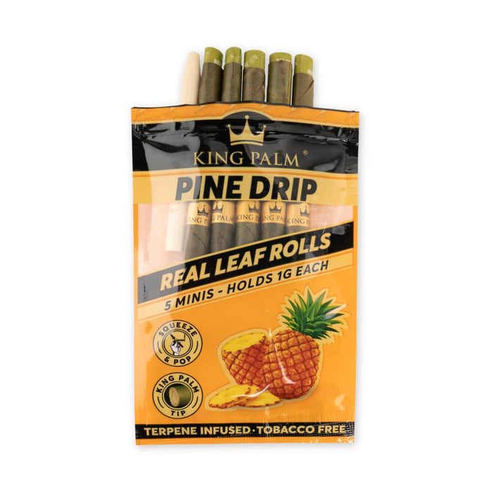 King Palm 5pk Mini Flavored Leaf Tubes – 15ct Display