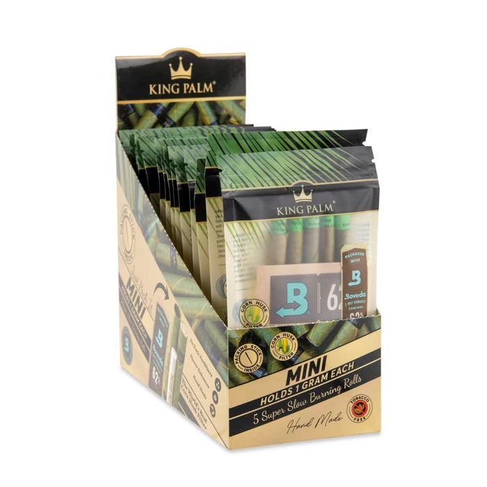 King Palm Mini Size Natural Pre-Rolled 5pk Leaf Tubes - 15ct