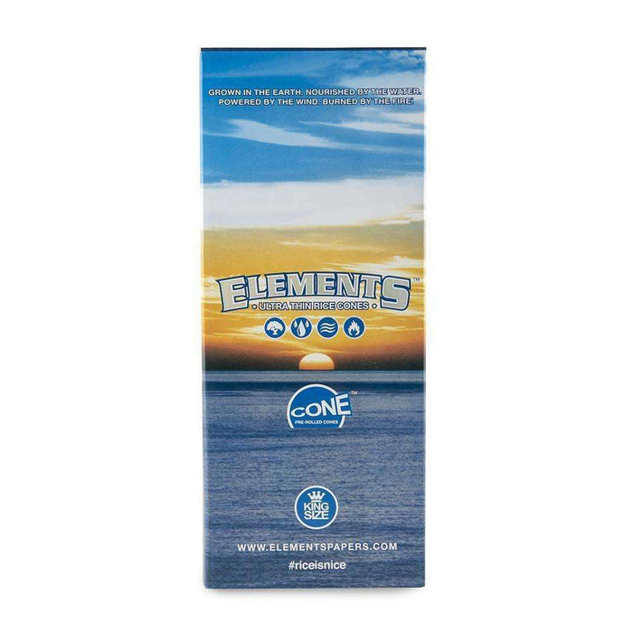 Elements Rice Paper Cones - King Size - 800pc - White