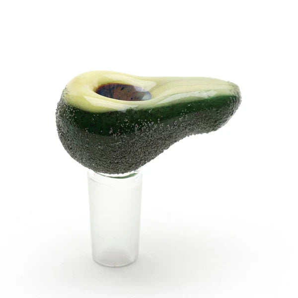 18" x 5mm Happy Avocado Beaker Bong + Ash Catcher Combo x Empire Glassworks Avocado bowl