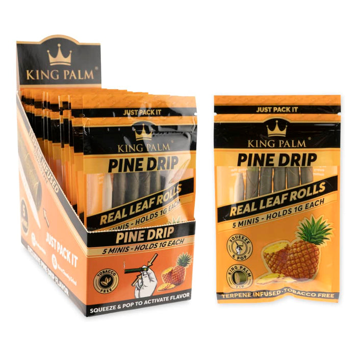 King Palm 5pk Mini Flavored Leaf Tubes – 15ct Display