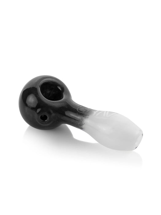 GRAV Frit Glass Spoon Pipe 4" - Durable Two-Tone Hand Pipe with Ash Catcher