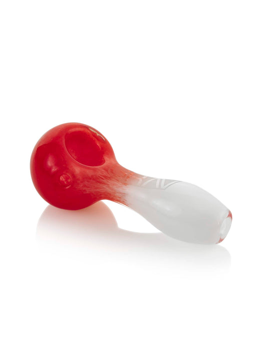 GRAV Frit Glass Spoon Pipe 4" - Durable Two-Tone Hand Pipe with Ash Catcher
