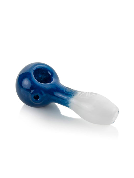 GRAV Frit Glass Spoon Pipe 4" - Durable Two-Tone Hand Pipe with Ash Catcher