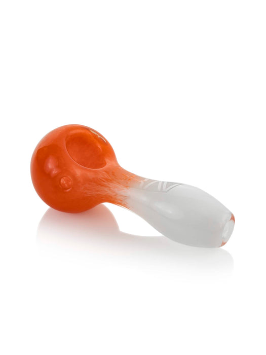 GRAV Frit Glass Spoon Pipe 4" - Durable Two-Tone Hand Pipe with Ash Catcher