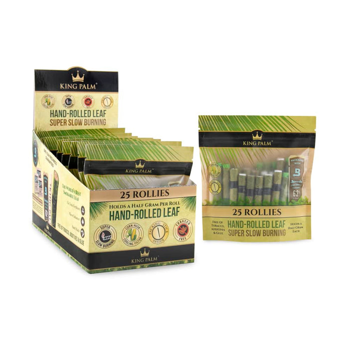 King Palm Rollie Size 25pk Leaf Tubes - 8ct