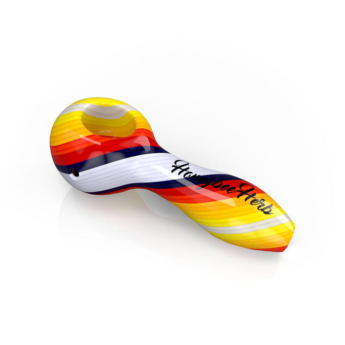 Vibrant  Linework Twist Spoon Pipe