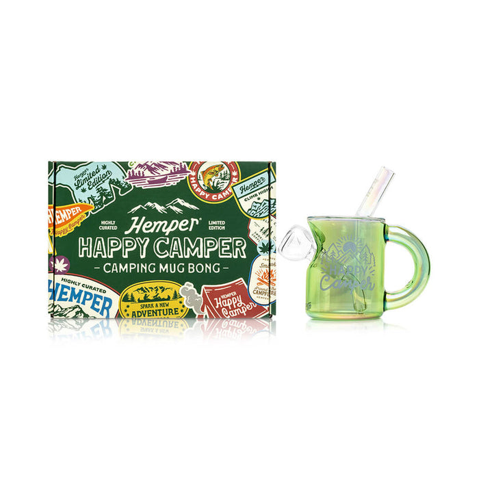 Hemper Happy Camper Campfire Mug Glass Bong – 5.5″