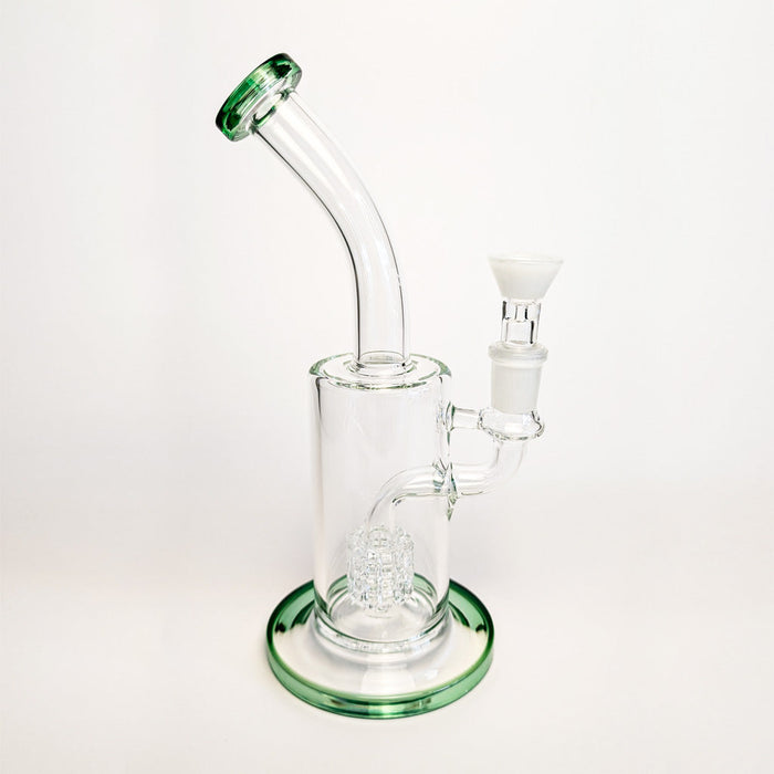 BENT NECK DAB RIG WITH DRUM PERCOLATOR