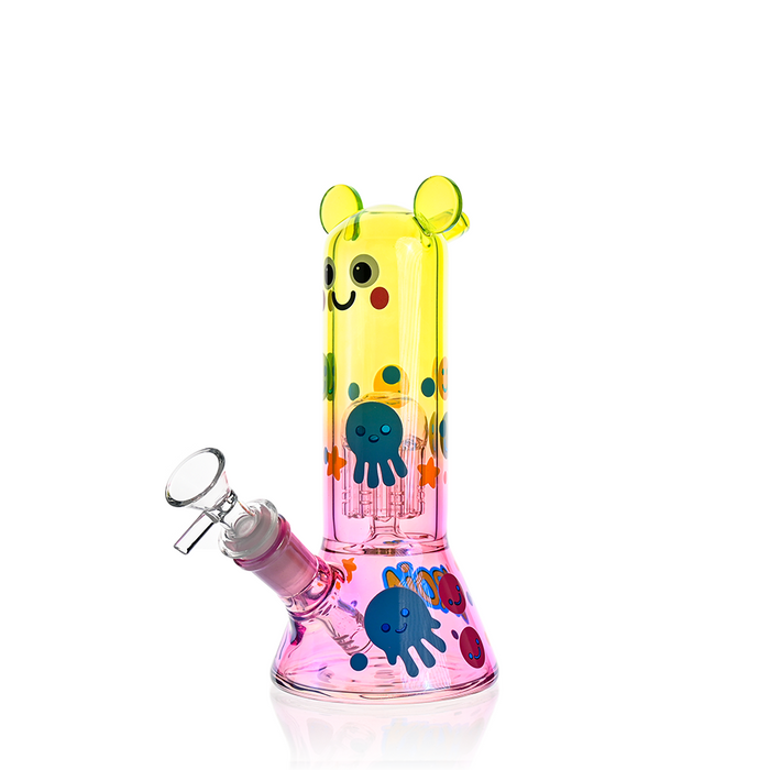 Cute Character Beaker Bong with Jellyfish Design | Croia Glass