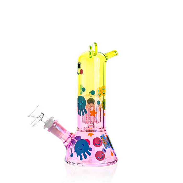 Cute Character Beaker Bong with Jellyfish Design | Croia Glass