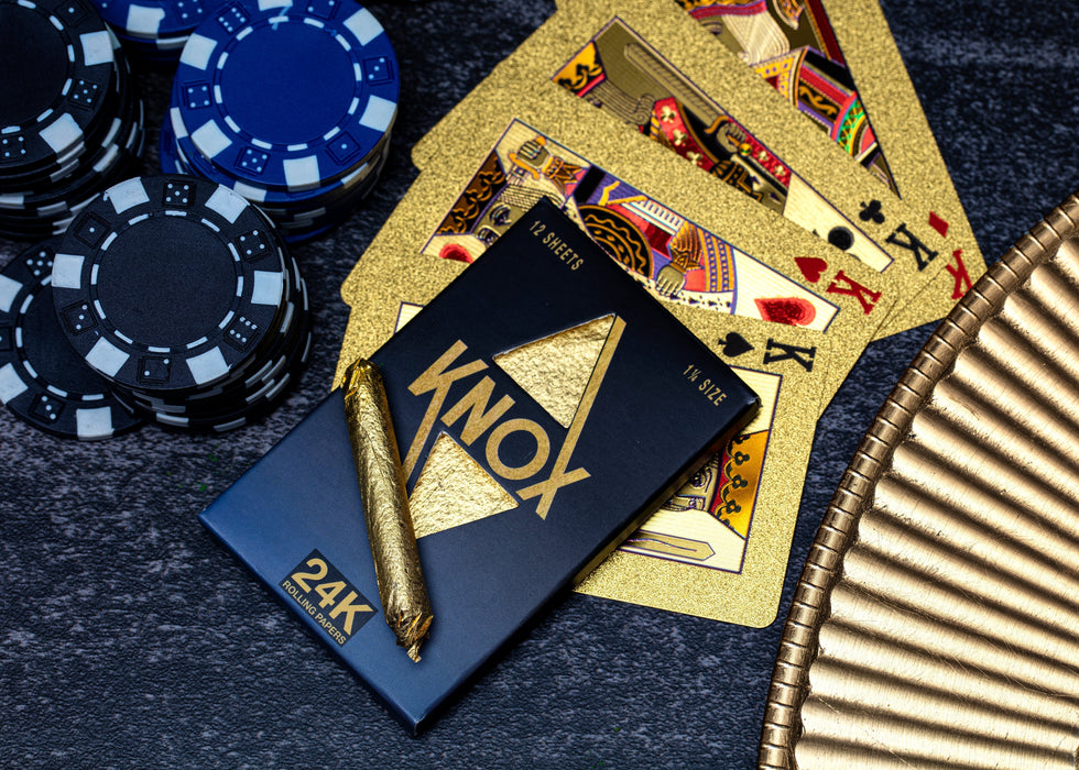 Knox 24K Gold Rolling Paper Standard Size 12 Sheets in Pack