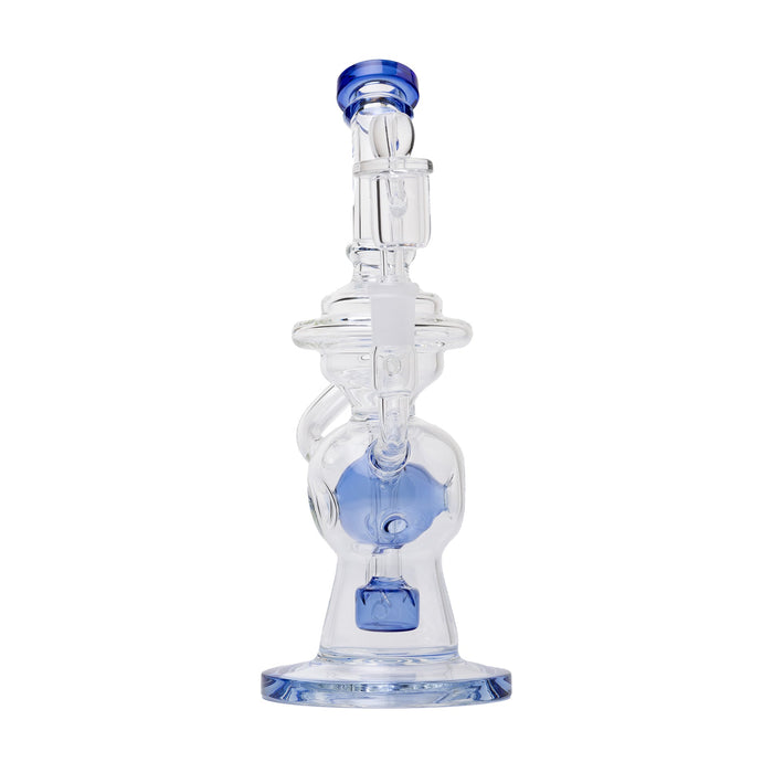 Human Grade 10" Swiss Rig Glass Recycler Water Pipe