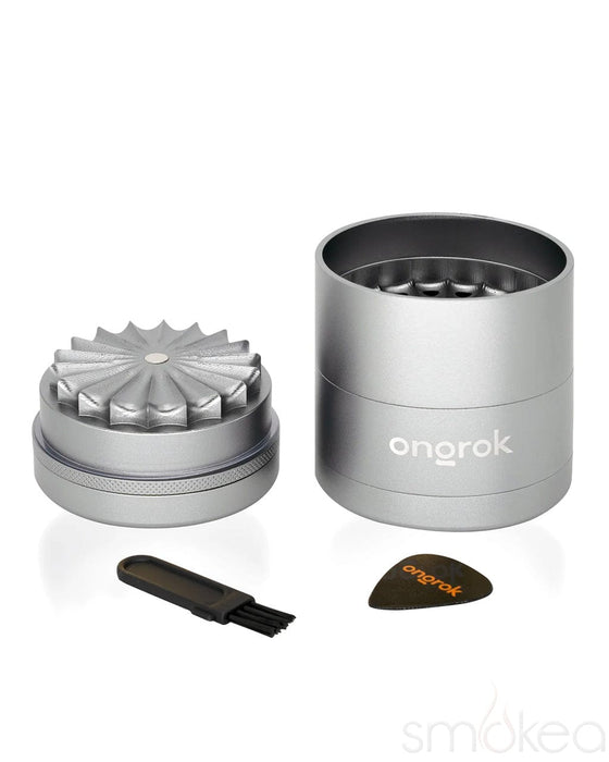 ONGROK Flower Petal Toothless Aluminum Storage Grinder