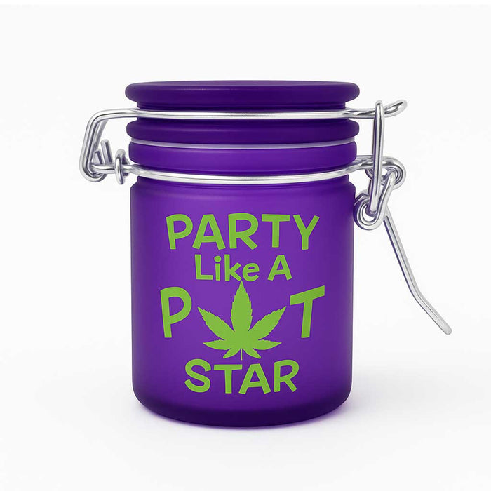 PARTY LIKE A POT STAR GLASS STASH JAR