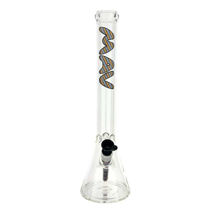 18" 5mm Classic Beaker Bong wigwag stem match fire