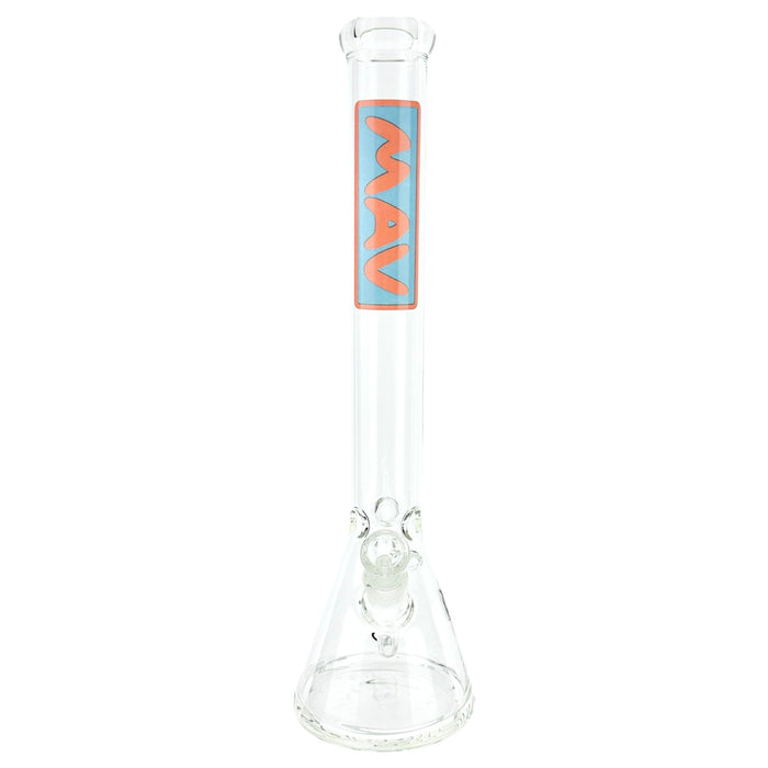 18" Classic Beaker Bong Layered MAV Slab pink and blue