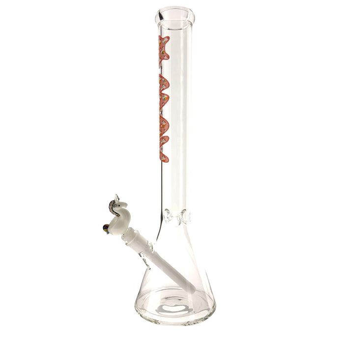 18" MAV Unicorn Logo Beaker Bong + Empire Glassworks Unicorn