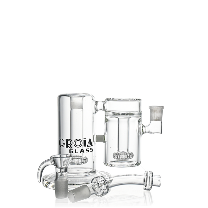 10" Dual-Chamber External Recycler Bong | Croia Glass