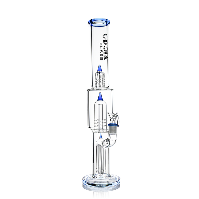 16" Triple Rocket-Perc Scientific Glass Bong | Croia Glass