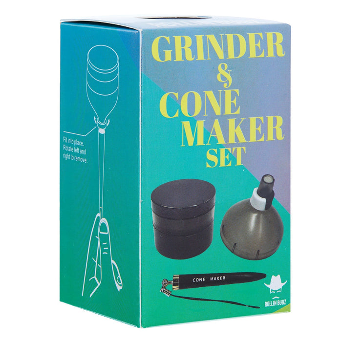 Rollin Budz Grinder And Cone Maker Set