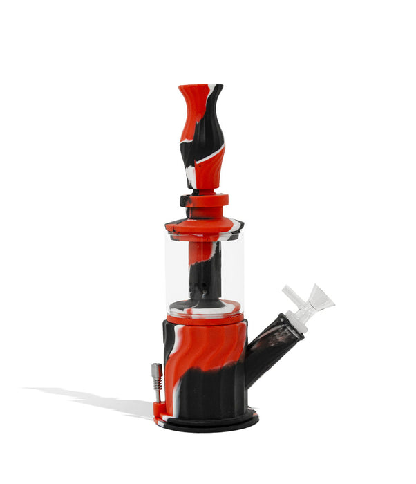 Silicone 4 in 1 Water Pipe Rig Nectar Straw Bubbler Water Pipe