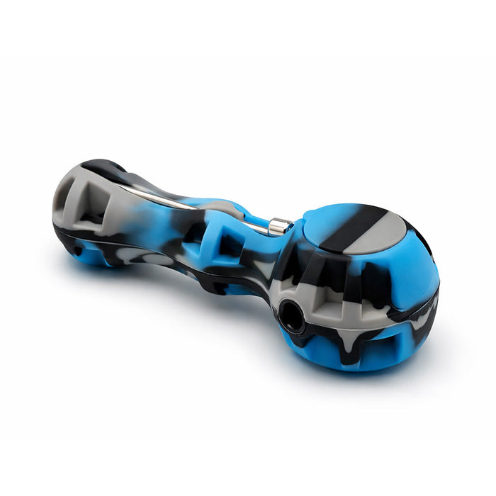 SILICONE SPOON PIPE WITH GLASS BOWL