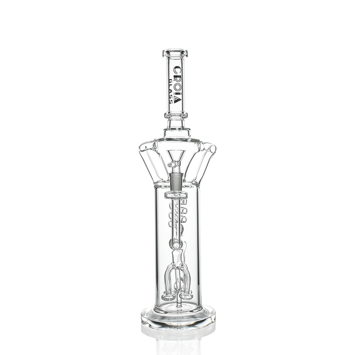 15" Scientific Glass Bong with Tree Perc & Spiral Cooling | Croia Glass
