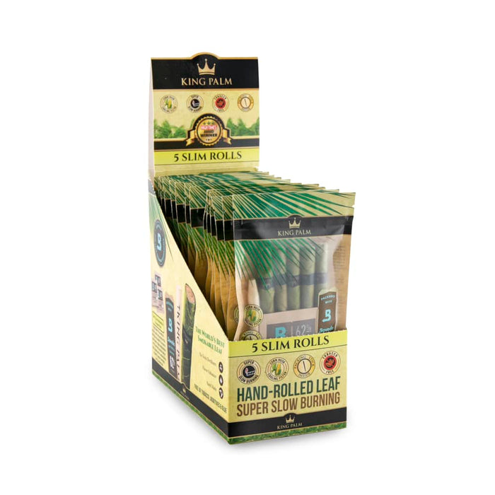 King Palm Slim Size Natural Pre-Rolled 5pk Leaf Tubes - 15ct