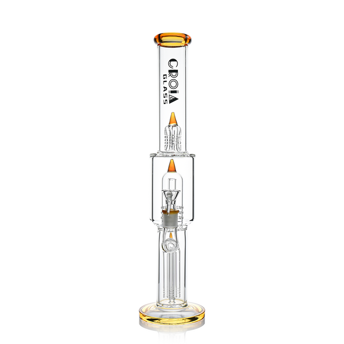 16" Triple Rocket-Perc Scientific Glass Bong | Croia Glass