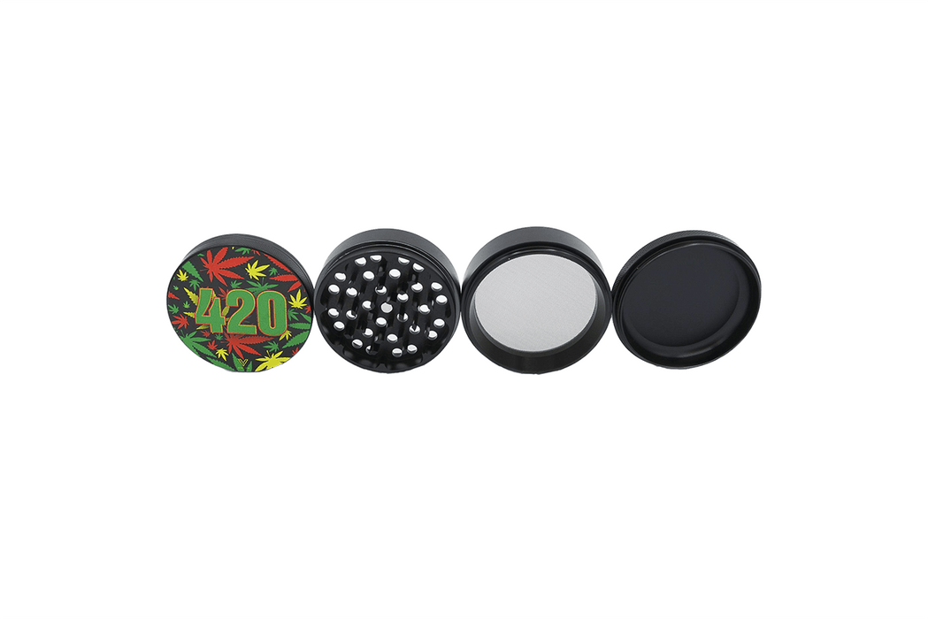 420 Rasta 4-Piece CleanCut Grinder (Nonstick)