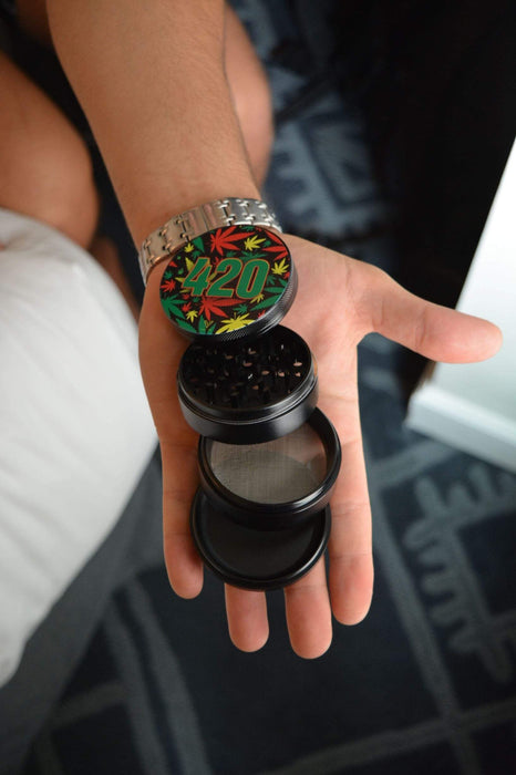 420 Rasta 4-Piece CleanCut Grinder (Nonstick)