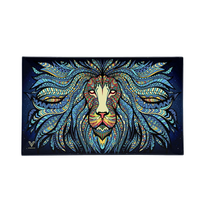 Tribal Lion Glass Rollin' Tray