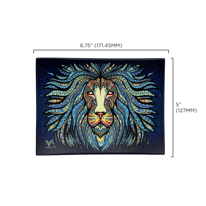 Tribal Lion Glass Rollin' Tray