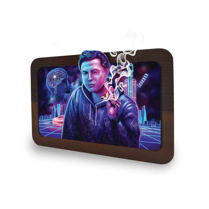 Space Xhale 3D High Def Wood Rollin' Tray