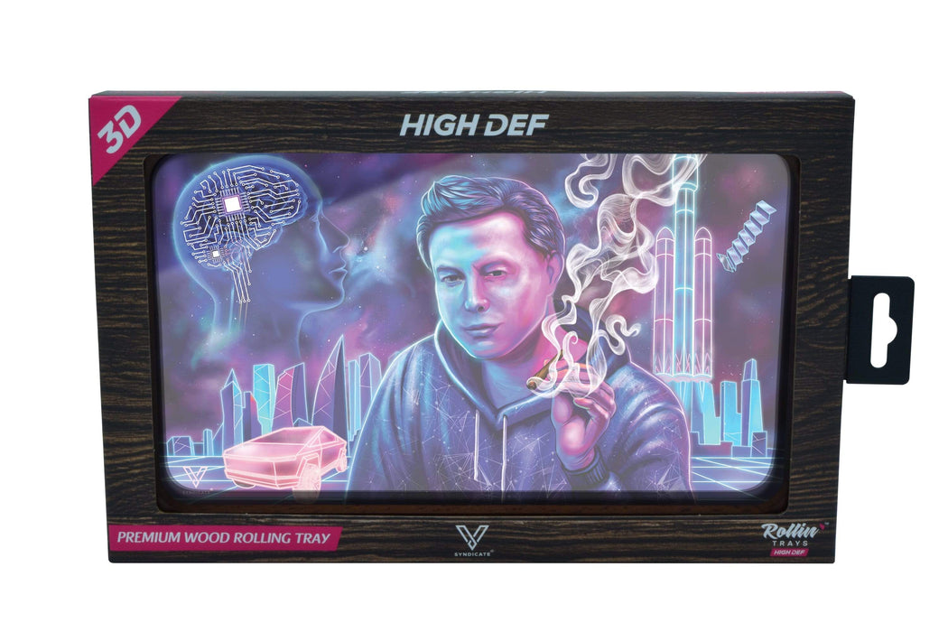 Space Xhale 3D High Def Wood Rollin' Tray