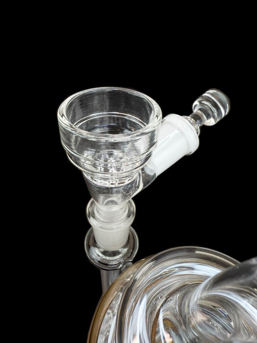 Glass Flower Bowl with Pass-Through Carb