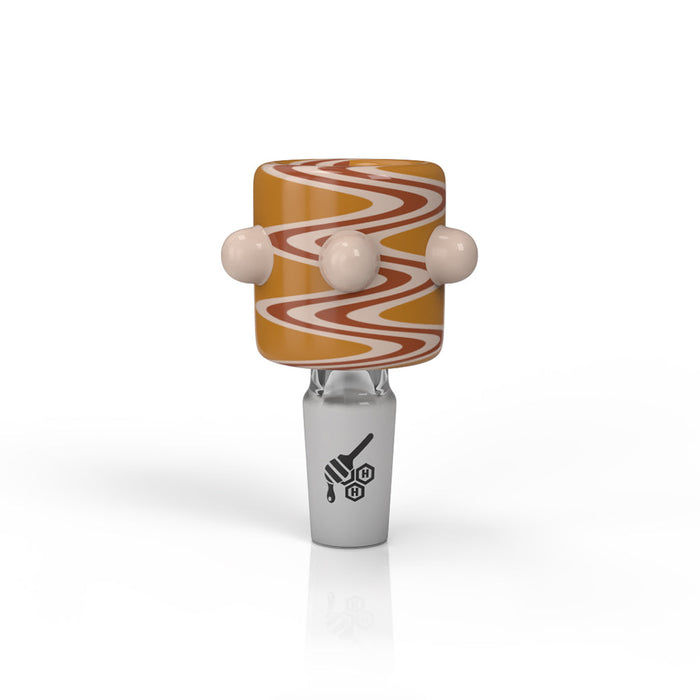 CYLINDER ZIG ZAG STRIPPED FLOWER BOWL PIECES